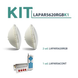 Kit 2 ud  LAPAR5620RGB + 1 ud  LAPAR56CONT