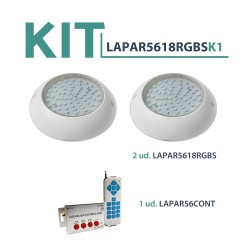Kit 2 ud  LAPAR5618RGBS + 1 ud  LAPAR56CONT